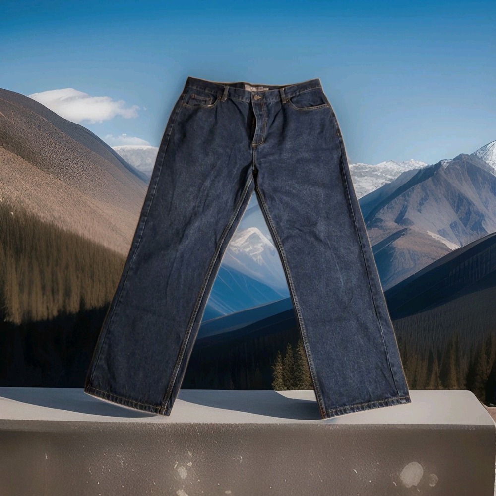 Berkley Jensen Men's Jeans 40x32 Blue Denim Classic Straight Fit 100%Cotton 0093